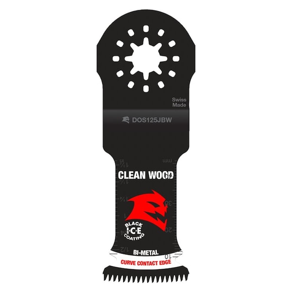 Diablo Starlock 1-1/4 in. W Bi-Metal Curved Contact Edge Oscillating Blade Clean Wood 3 pk DOS125JBW3 - main